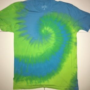 Blue & Green Tie Dye T Shirt